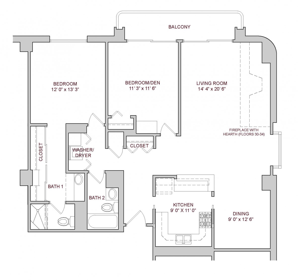 Two Bedroom Plan A